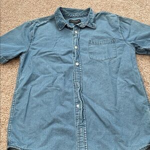 PacSun Denim Blue Short Sleeve Shirt
